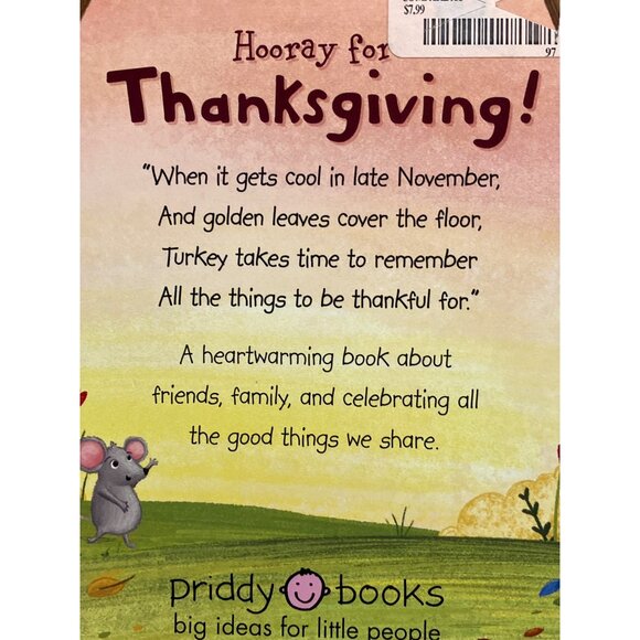 Hooray For Thanksgiving! Board Book By Kim Barnes Priddy Books Childrens Story - Picture 10 of 13
